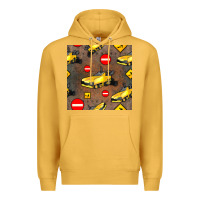 Mustard asphalt paver seamless pattern Premium Hoodie - BundleAndBundleShop