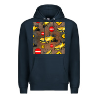 Navy asphalt paver seamless pattern Premium Hoodie - BundleAndBundleShop