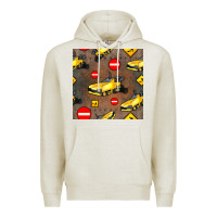Oatmeal Heather asphalt paver seamless pattern Premium Hoodie - BundleAndBundleShop