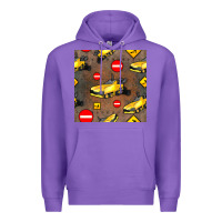 Purple asphalt paver seamless pattern Premium Hoodie - BundleAndBundleShop