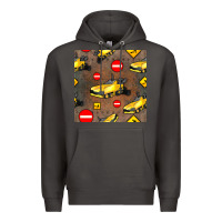 Smoke asphalt paver seamless pattern Premium Hoodie - BundleAndBundleShop