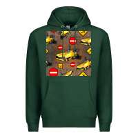 Sports Green asphalt paver seamless pattern Premium Hoodie - BundleAndBundleShop