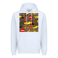White asphalt paver seamless pattern Premium Hoodie - BundleAndBundleShop