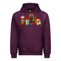 Mauve Wine lady of guadalupe coffee Urban Hoodie - Jasminsmagicworld