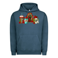 Pigment Midnight Navy lady of guadalupe coffee Urban Hoodie - Jasminsmagicworld