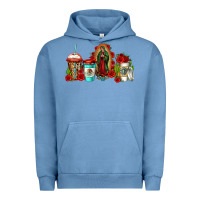 Pigment Pebble Blue lady of guadalupe coffee Urban Hoodie - Jasminsmagicworld