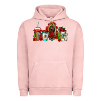 Pigment Salmon lady of guadalupe coffee Urban Hoodie - Jasminsmagicworld