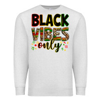 Oatmeal Heather Black vibes only juneteenth Premium Sweatshirt - Zillion Design Studio