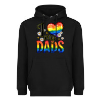 Black i love my dads Heavyweight Hoodie - Zillion Design Studio