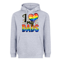 Heather Grey i love my dads Heavyweight Hoodie - Zillion Design Studio