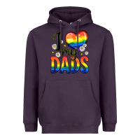 Plum i love my dads Heavyweight Hoodie - Zillion Design Studio