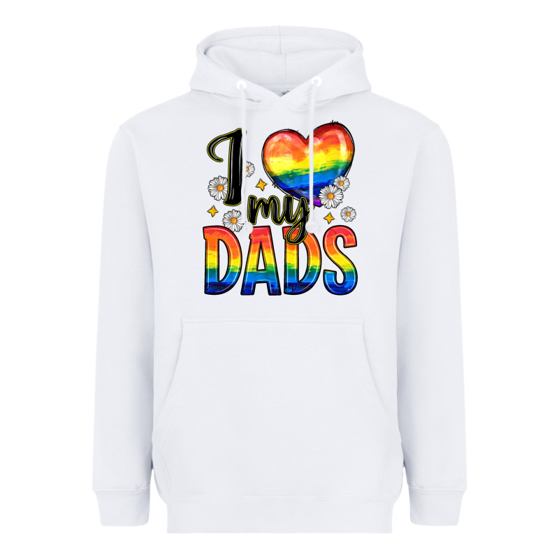 I Love My Dads Heavyweight Hoodie by Zillion Design Studio | Teevron