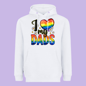 I Love My Dads Heavyweight Hoodie Designed By Zillion Design Studio