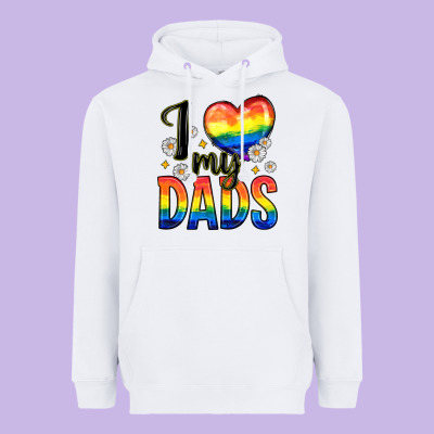 I Love My Dads Heavyweight Hoodie Designed By Zillion Design Studio