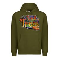 Army Green trick or treat black Premium Hoodie - JahusDesignShop