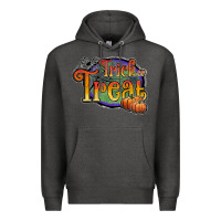 Charcoal Heather trick or treat black Premium Hoodie - JahusDesignShop