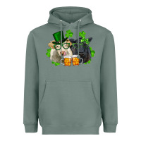 Sage st. patrick's day charolais and black angus cows Heavyweight Hoodie - RanaPortraitStore