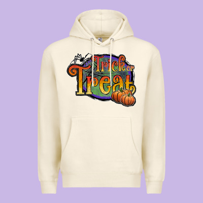 Trick Or Treat Black Premium Hoodie Designed By Jahusdesignshop