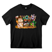Black Easter Howdy Peeps Bunny Heavy Core Tee - CowhideDigitalArt