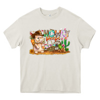 Cream Easter Howdy Peeps Bunny Heavy Core Tee - CowhideDigitalArt