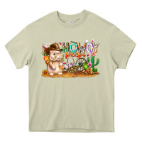 Mossy Easter Howdy Peeps Bunny Heavy Core Tee - CowhideDigitalArt
