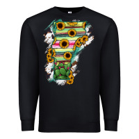 Black Vermont State Map Premium Sweatshirt - RanaPortraitStore