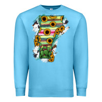 Ocean Blue Vermont State Map Premium Sweatshirt - RanaPortraitStore