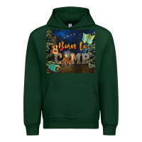 Forest Green born to camp Urban Hoodie - NancyCooperArtShop