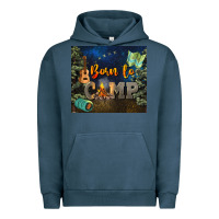 Pigment Midnight Navy born to camp Urban Hoodie - NancyCooperArtShop