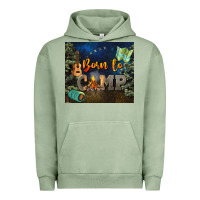 Pigment Oil Green born to camp Urban Hoodie - NancyCooperArtShop