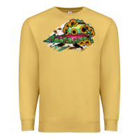Antique Gold Virginia State Map Premium Sweatshirt - RanaPortraitStore