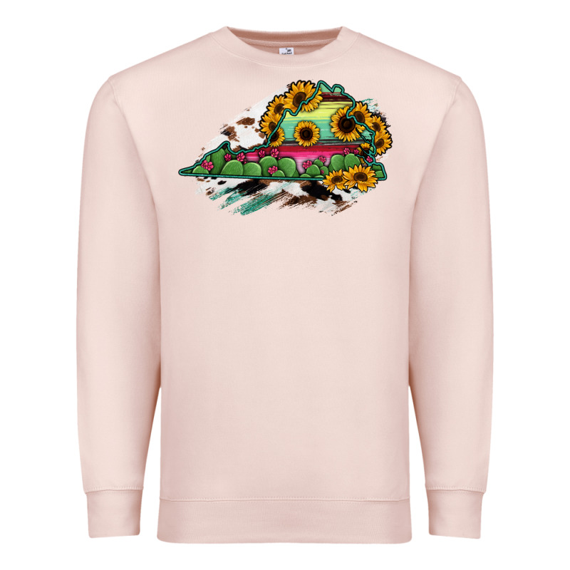 Virginia State Map Premium Sweatshirt by RanaPortraitStore | Teevron