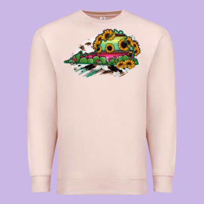 Virginia State Map Premium Sweatshirt Designed By Ranaportraitstore