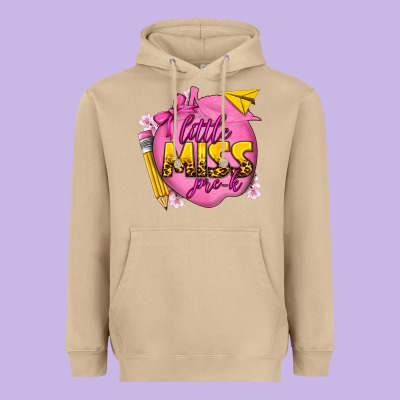 Little Miss Pre K Heavyweight Hoodie Designed By Texasbilliewilder