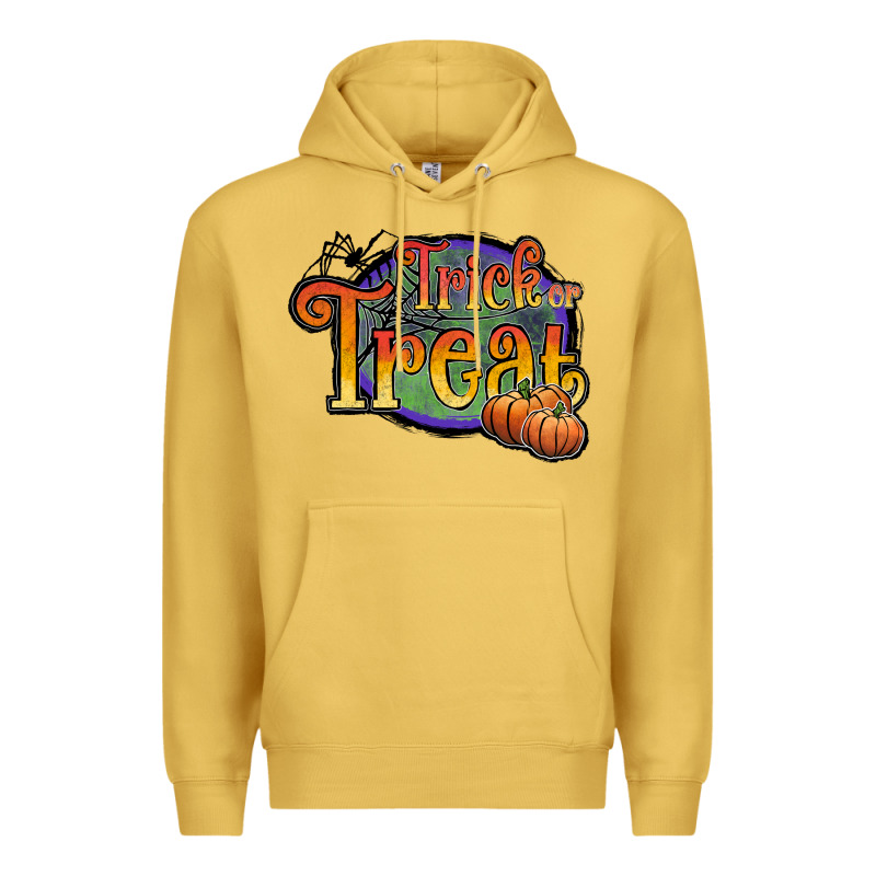Trick Or Treat White Premium Hoodie by JahusDesignShop | Teevron