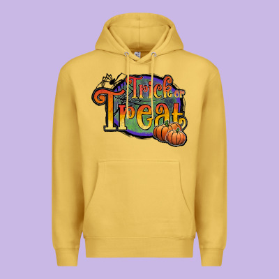 Trick Or Treat White Premium Hoodie Designed By Jahusdesignshop