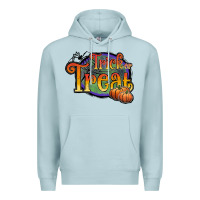 Blue Mist trick or treat white Premium Hoodie - JahusDesignShop