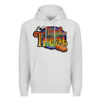 Dove Grey trick or treat white Premium Hoodie - JahusDesignShop