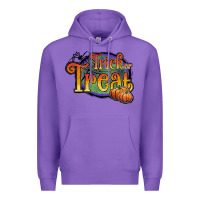 Purple trick or treat white Premium Hoodie - JahusDesignShop