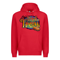 Red trick or treat white Premium Hoodie - JahusDesignShop