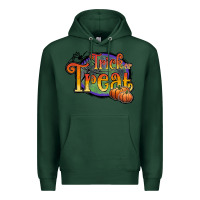 Sports Green trick or treat white Premium Hoodie - JahusDesignShop