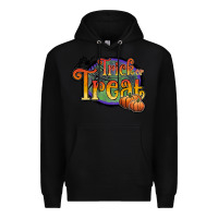 Black trick or treat white Premium Hoodie - JahusDesignShop