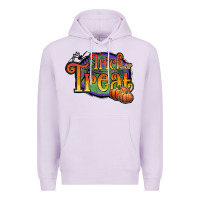 Lilac trick or treat white Premium Hoodie - JahusDesignShop