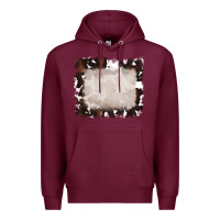 Burgundy cowhide frames background Premium Hoodie - RanaPortraitStore