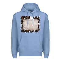 Colony Blue cowhide frames background Premium Hoodie - RanaPortraitStore