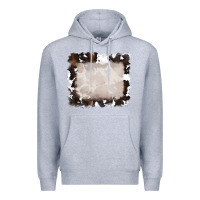 Heather Grey cowhide frames background Premium Hoodie - RanaPortraitStore