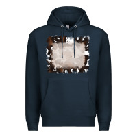 Navy cowhide frames background Premium Hoodie - RanaPortraitStore