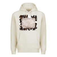 Oatmeal Heather cowhide frames background Premium Hoodie - RanaPortraitStore