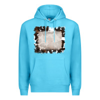 Ocean Blue cowhide frames background Premium Hoodie - RanaPortraitStore