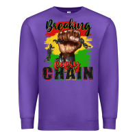 Purple Breaking every chain juneteenth Premium Sweatshirt - Zillion Design Studio